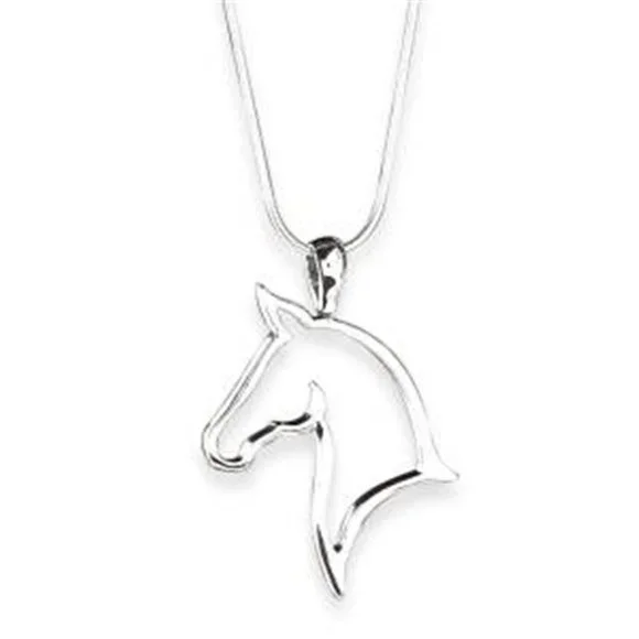 🐴 Sterling Silver Horse Pendant Necklace ✨ Elegant Equestrian Jewelry - Picture 3 of 3